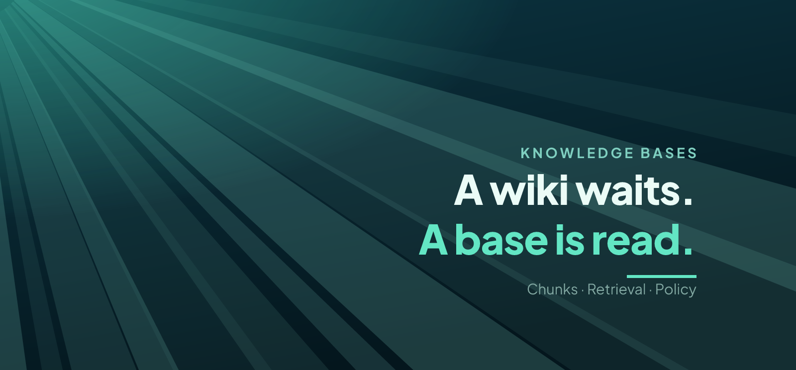 Why a Knowledge Base Beats a Wiki for Agents